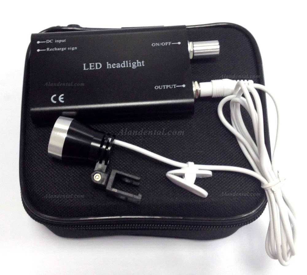 Portable Clip-on LED Head Light Lamp fit Dental Clinical Medical Binocular Loupes